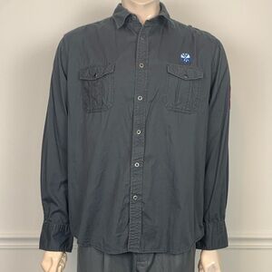 Mossimo Gray Button-Up Shirt
